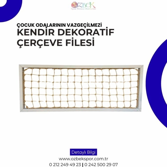 ÇOCUK ODASI DEKORATİF KENDİR FİLE